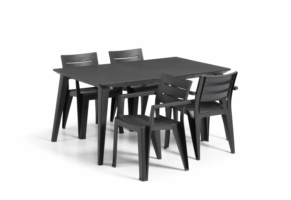 Elvisia Záhradný set KENZIE 4 + 1 | grafit