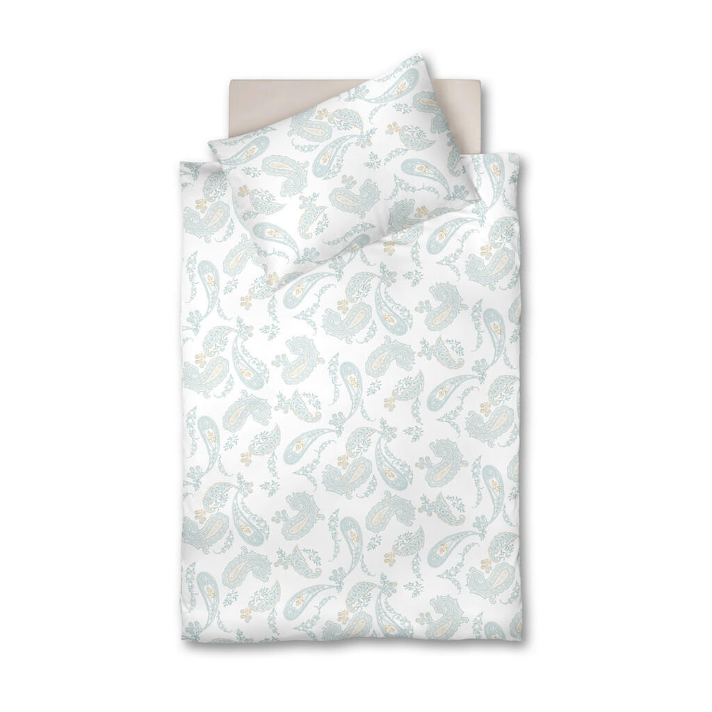Fleuresse POSTEĽNÁ BIELIZEŇ, makosatén, tyrkysová, biela, tmavožltá, 140/200 cm