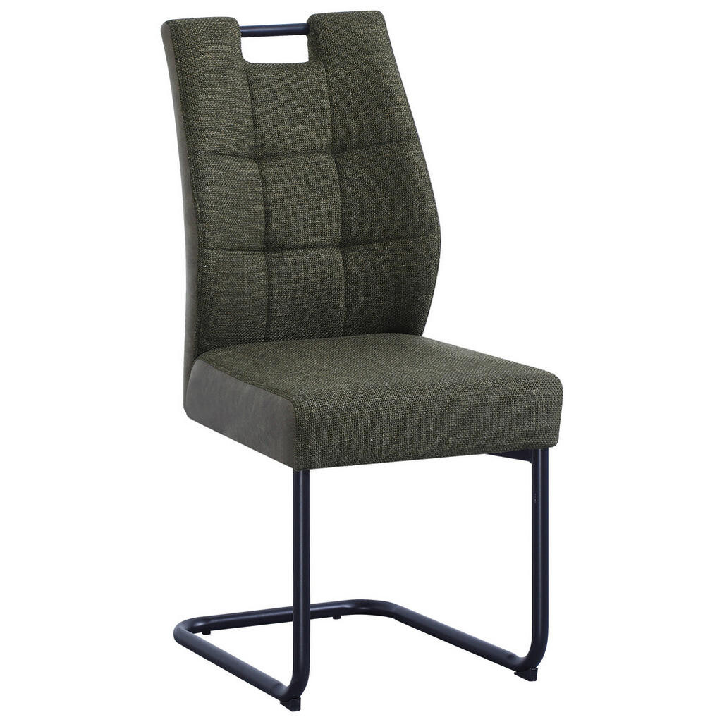 Cantus STOLIČKA S PRUŽNÝM PODNOŽÍM, mikrovlákno, čierna, tmavozelená