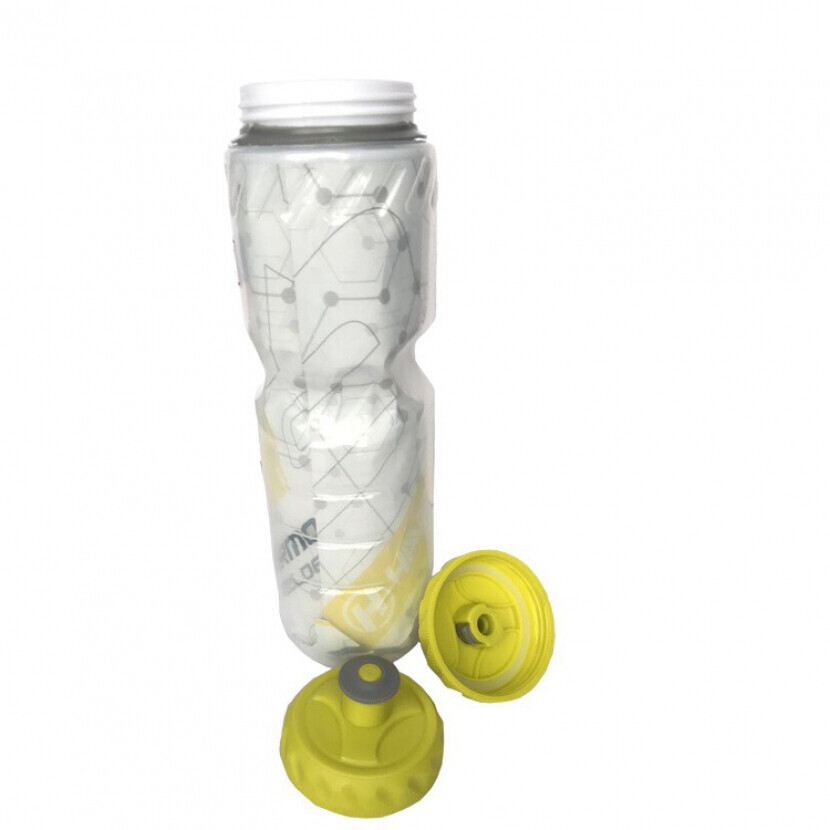 Fľaša na pitie Haven Thermo chladiaca 0,65 l - priehľadná-žltá