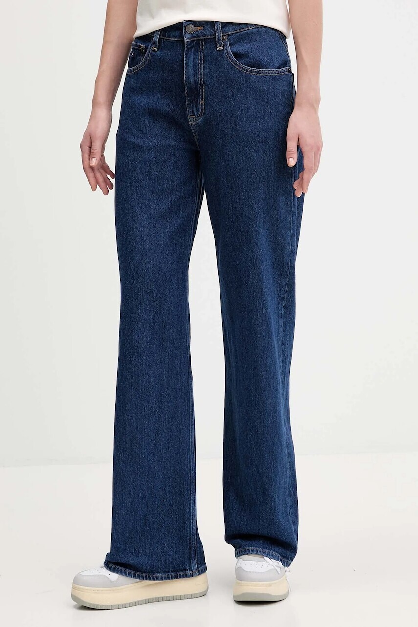 Rifle Tommy Jeans stredne vysoký pás, DW0DW21953