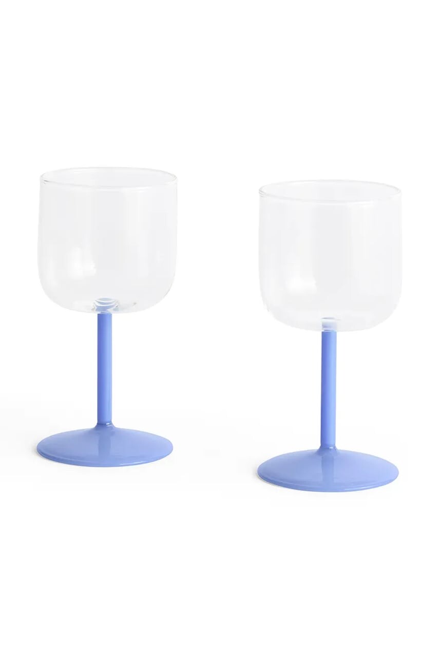 Sada pohárov HAY Tint Wine 7,5 x 15 cm 2-pak modrá farba