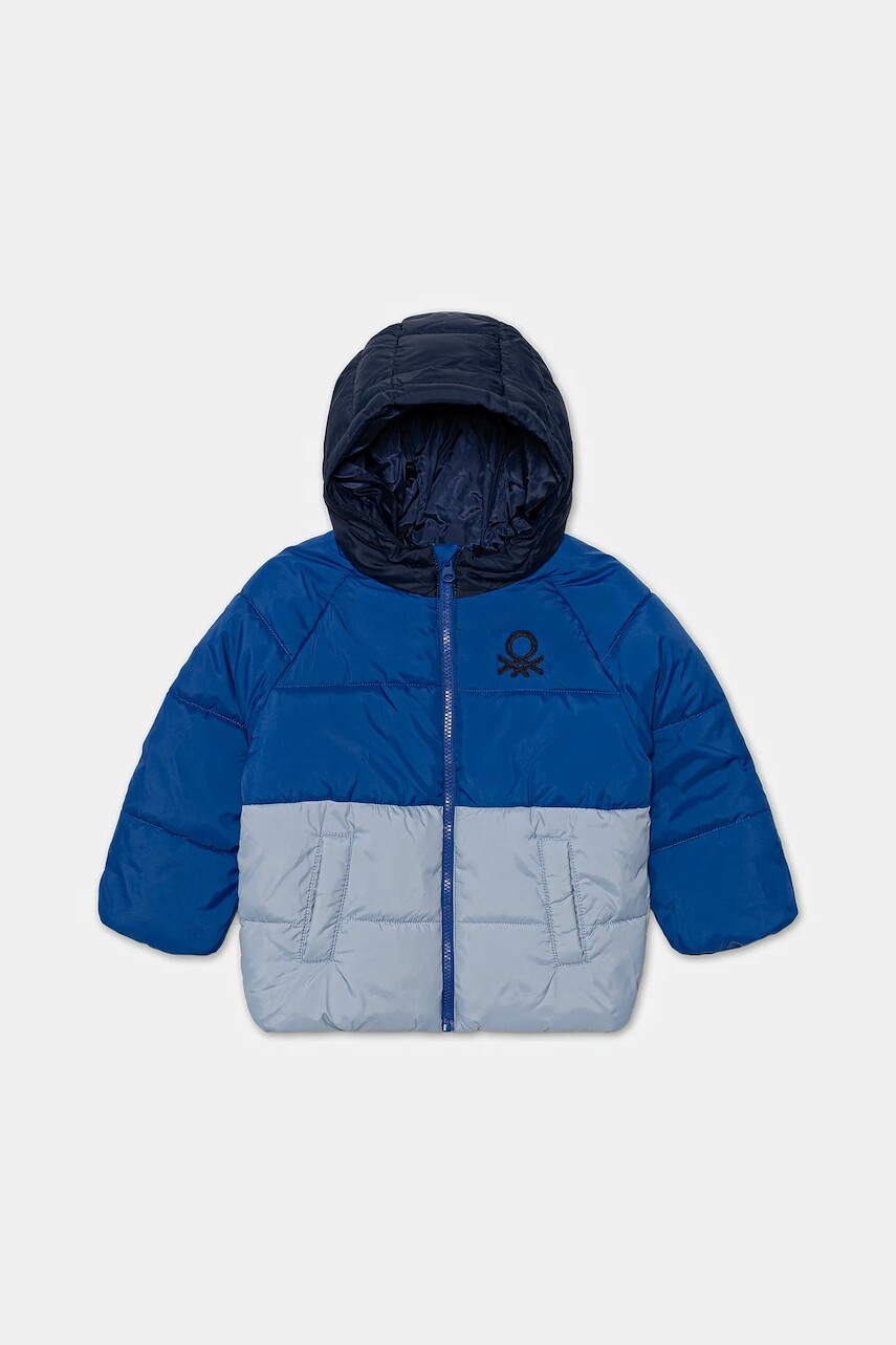 Detská bunda United Colors of Benetton modrá farba, 2WU0GN02W