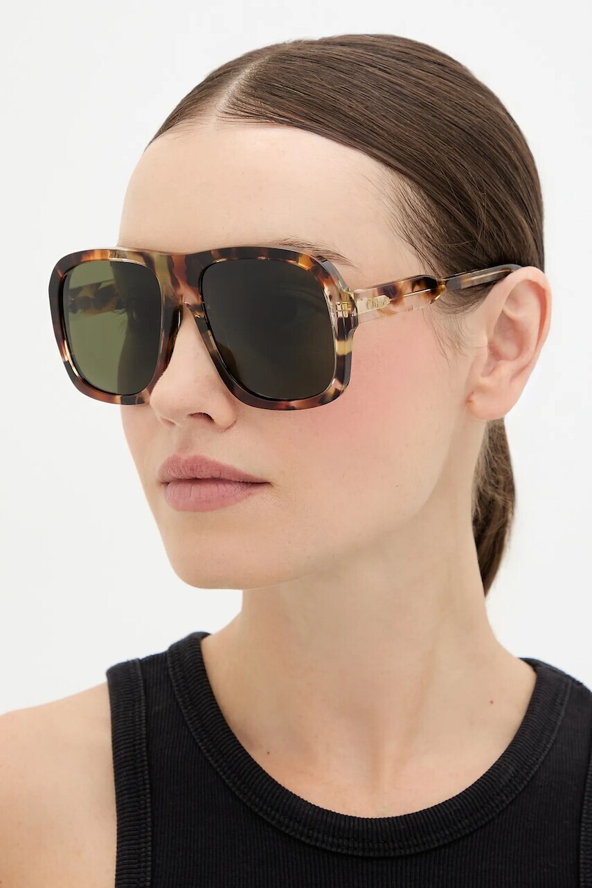 Slnečné okuliare Chloé hnedá farba, CH0331S