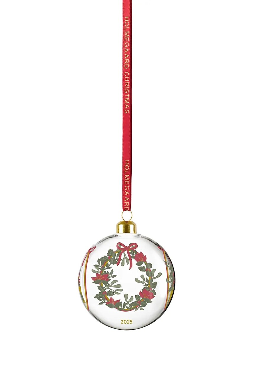 Vianočná dekorácia Holmegaard Annual Christmas Buble 2025 viac farieb