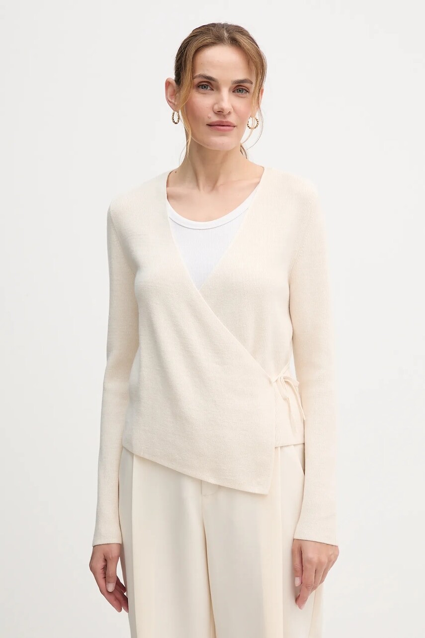 Kardigán OUI béžová farba, 86069