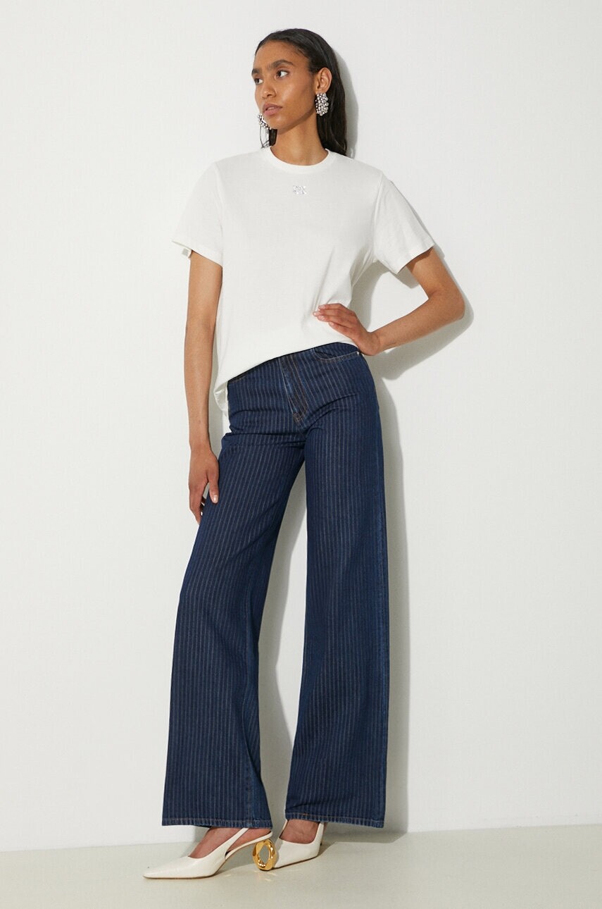 Rifle Kenzo Ayame Regular Waist Fit Jeans dámske, vysoký pás, FE62DP2176F2.DD