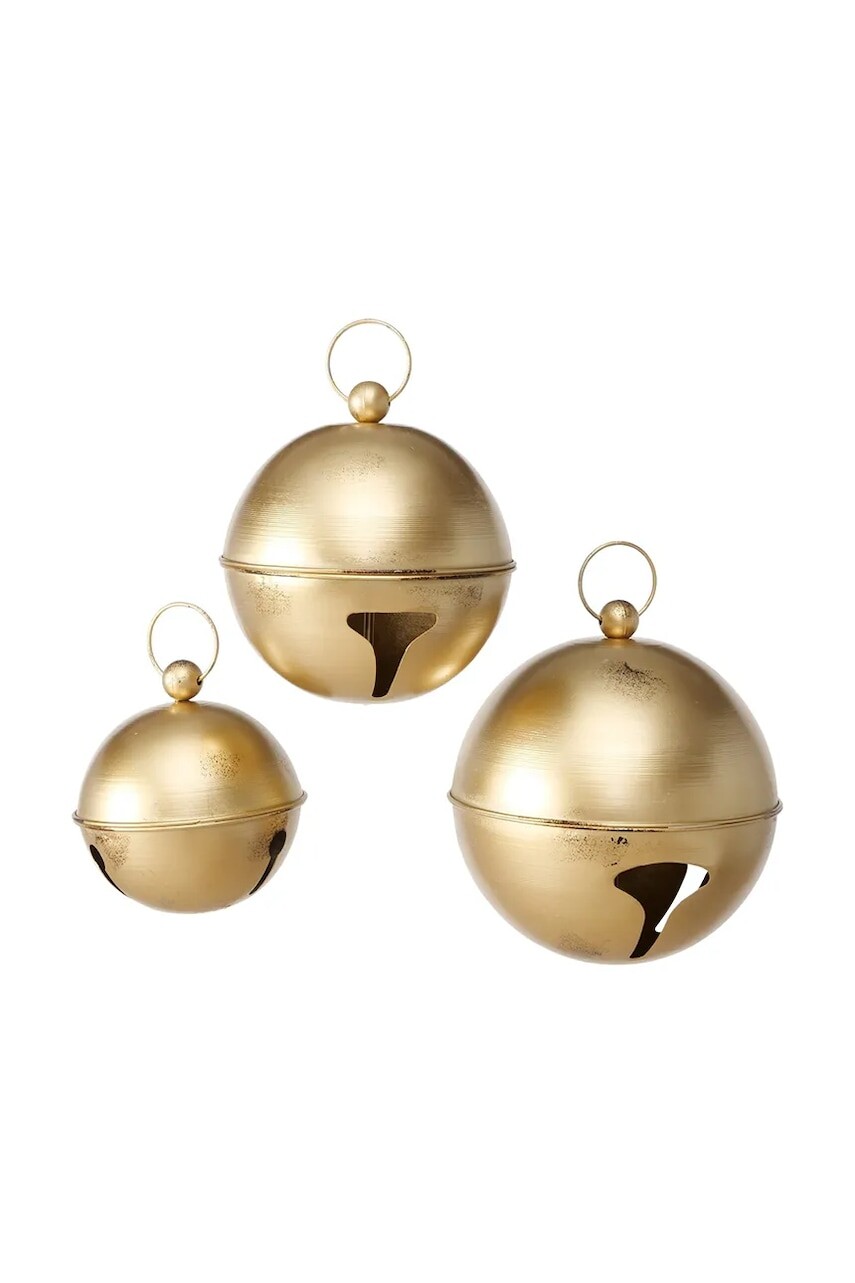 Vianočná ozdoba Boltze Annabella 21/24/18 cm 3-pak žltá farba