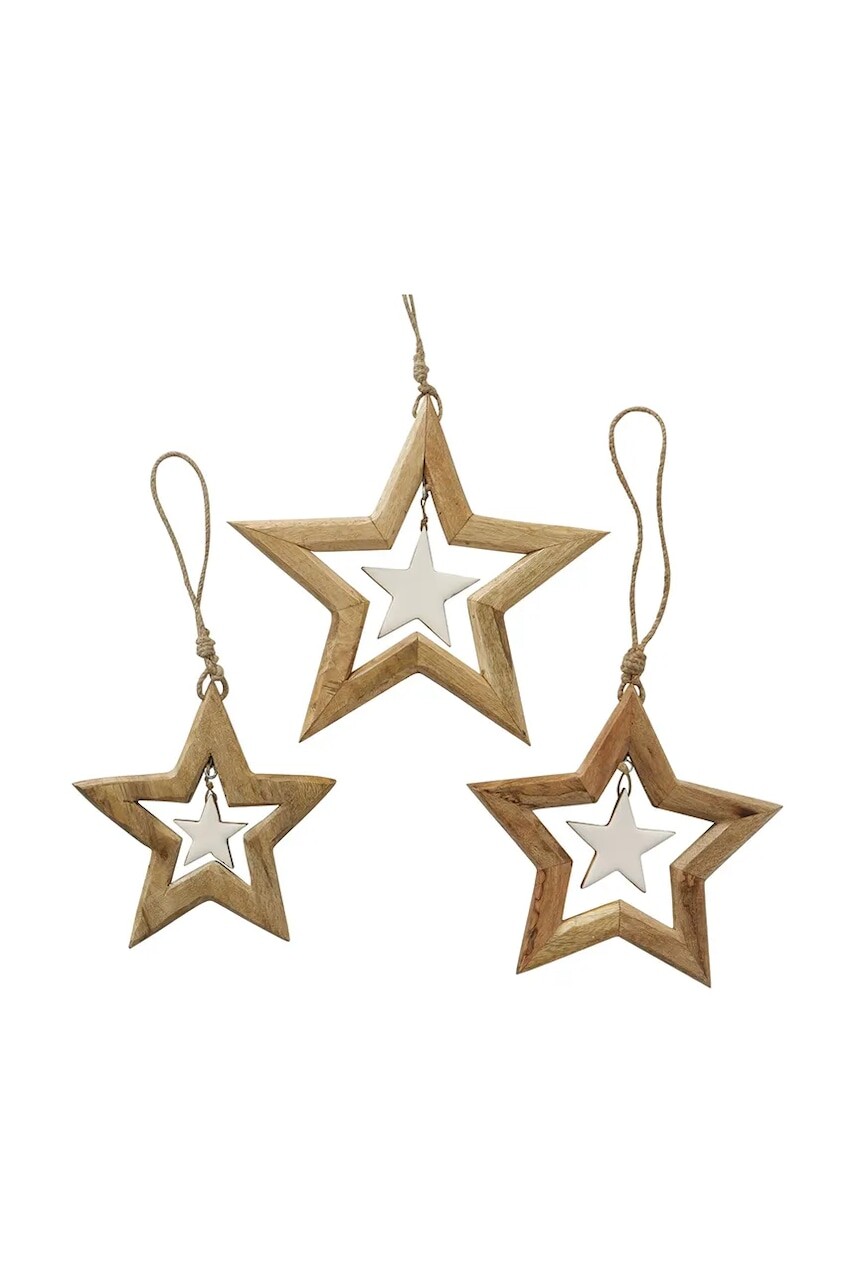 Vianočná ozdoba Boltze Nurto Length 30 / 21 / 17 cm 3-pak zelená farba