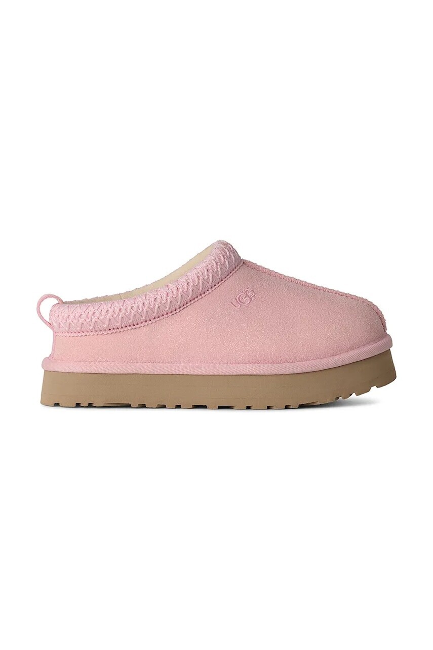 Semišové papuče UGG TAZZ DAZZLE ružová farba, 1174130K