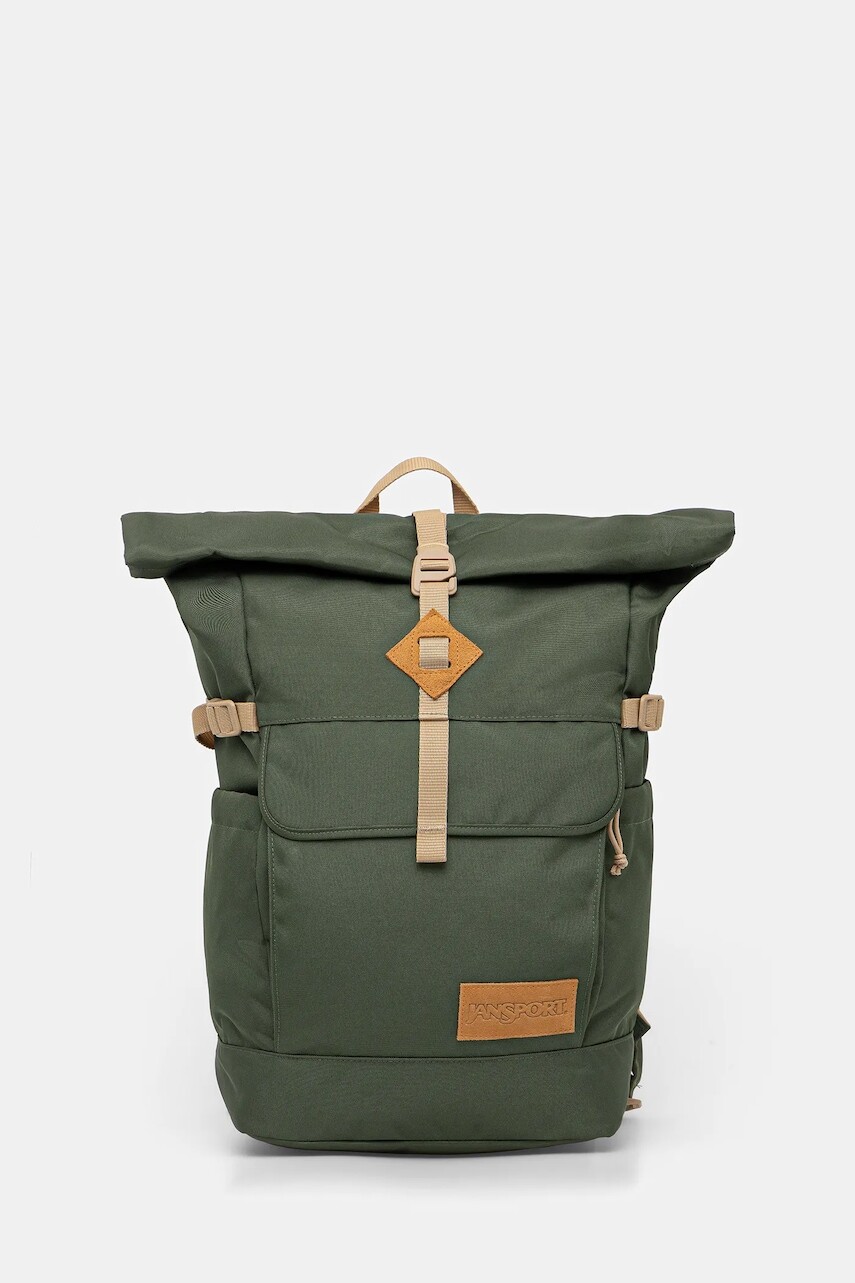 Ruksak Jansport zelená farba, veľký, jednofarebný, EK0A5BLG2T3