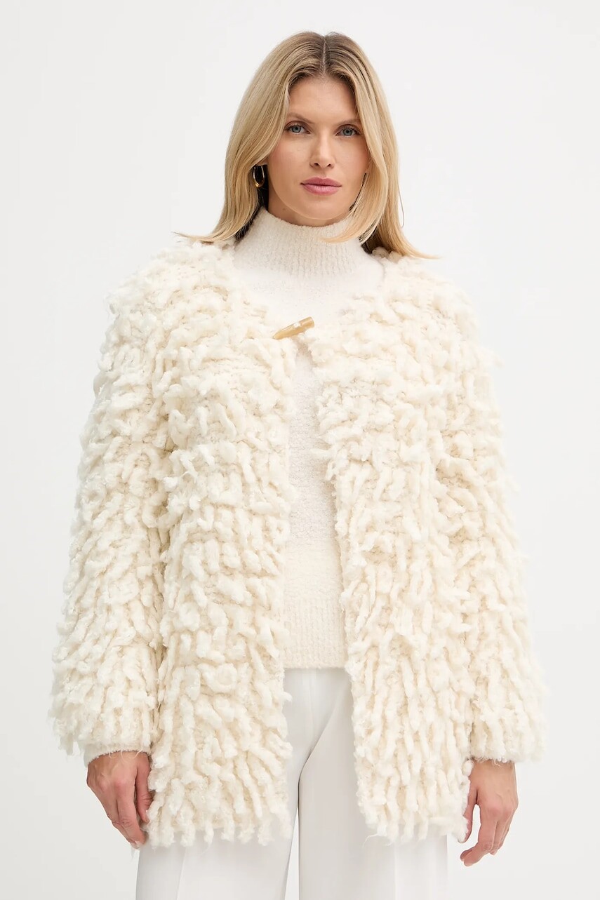 Kardigan s prímesou vlny Forte Forte béžová farba, teplé, 14452.mycoat