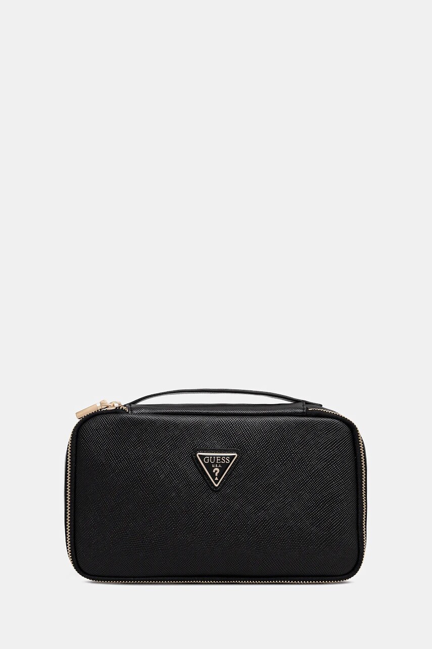 Kozmetická taška Guess NOROM čierna farba, TWSN90 91045