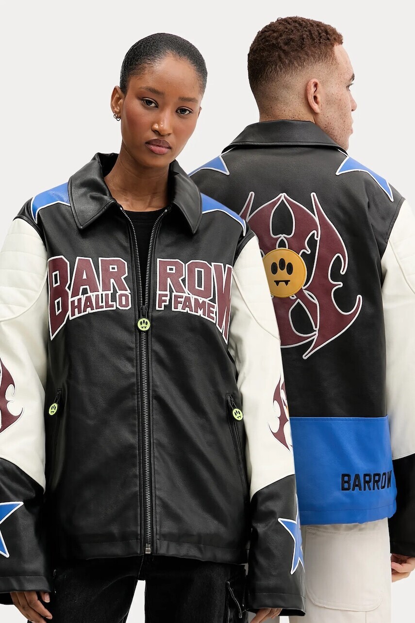 Bunda Barrow čierna farba, prechodná, F5BWUAJK041