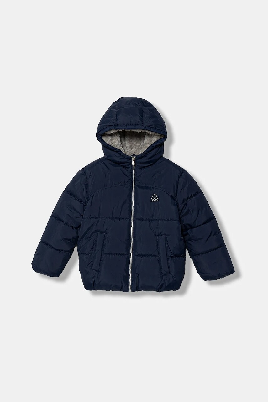 Detská bunda United Colors of Benetton tmavomodrá farba, 2WU0CN05I