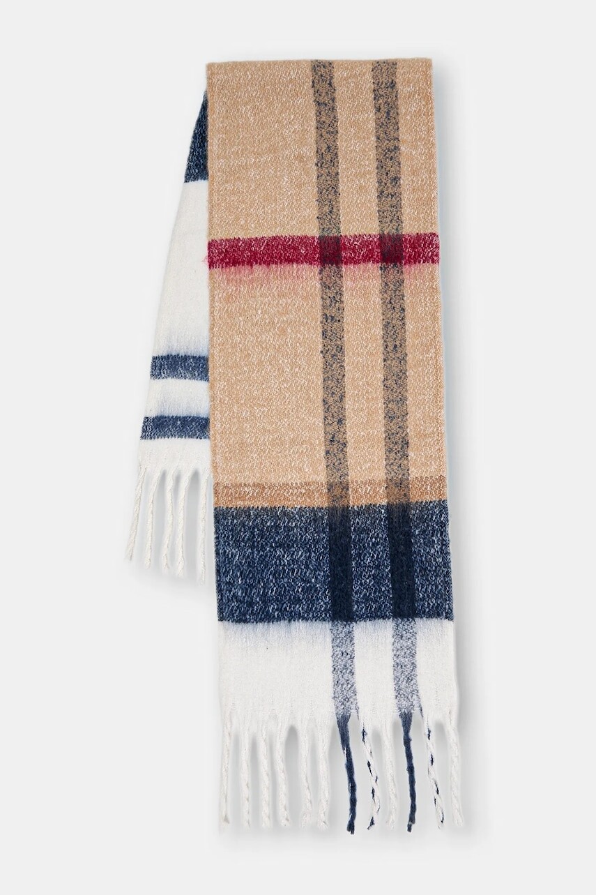 Šál Barbour hnedá farba, vzorovaný, LSC0293