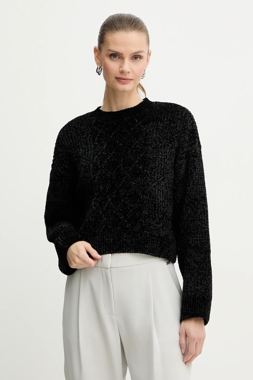 Sveter Armani Exchange čierna farba, hrejivý, XW000782 AF16685