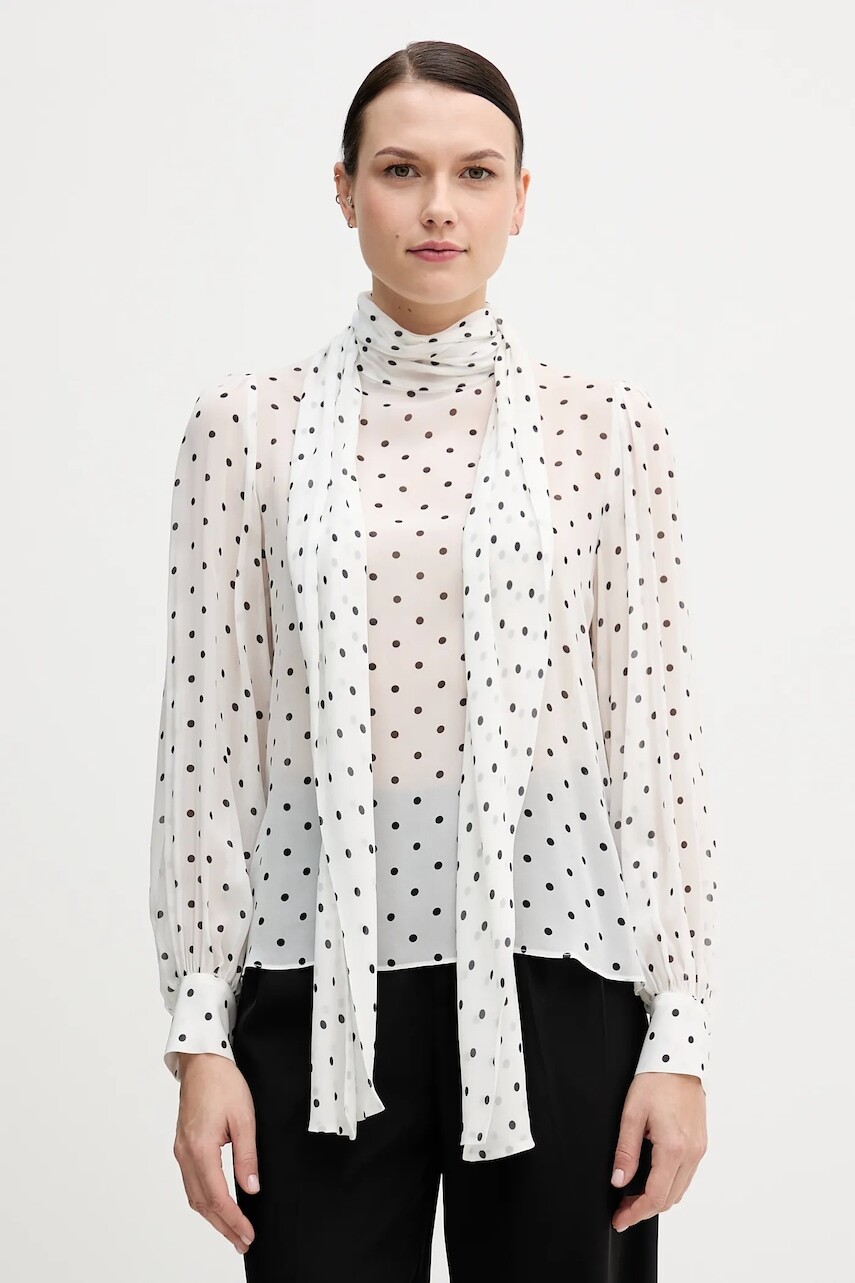 Blúzka Pedro del Hierro biela farba, vzorovaná