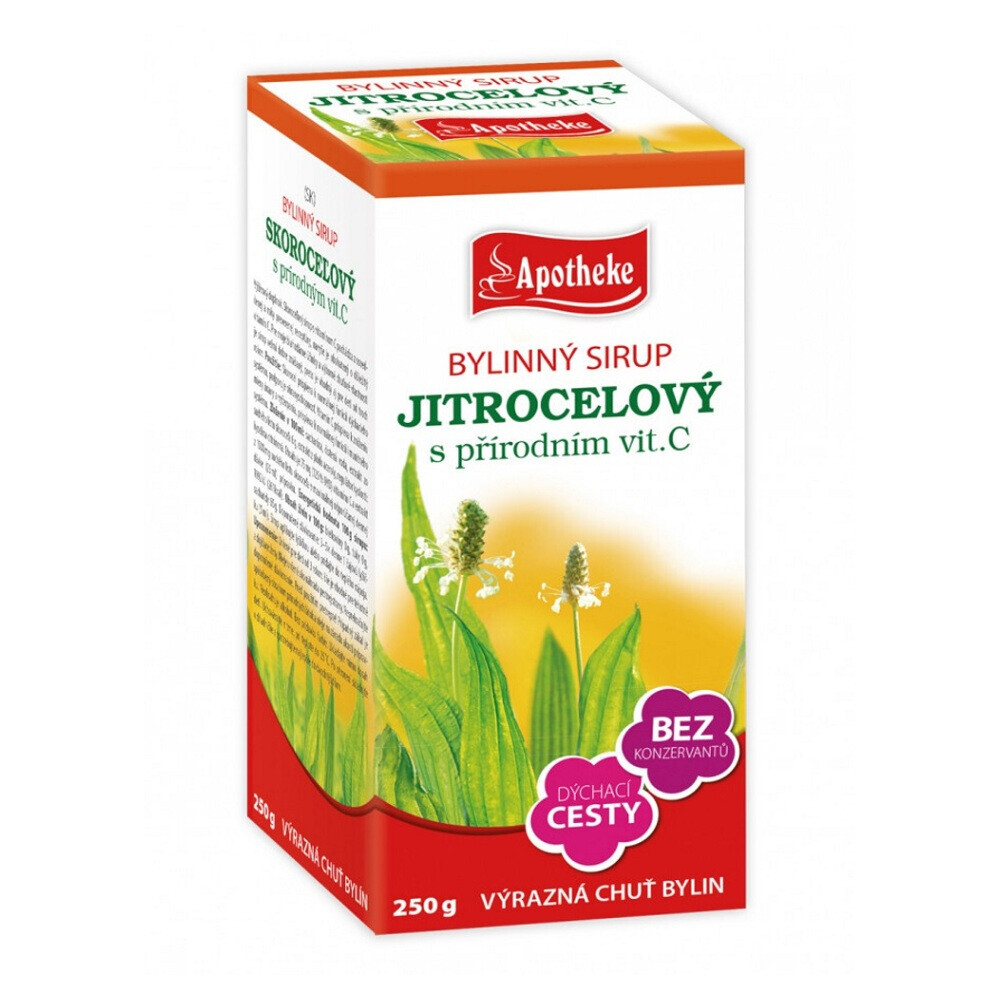 APOTHEKE Bylinný sirup Skorocelový s prírodným vit. C 250 g
