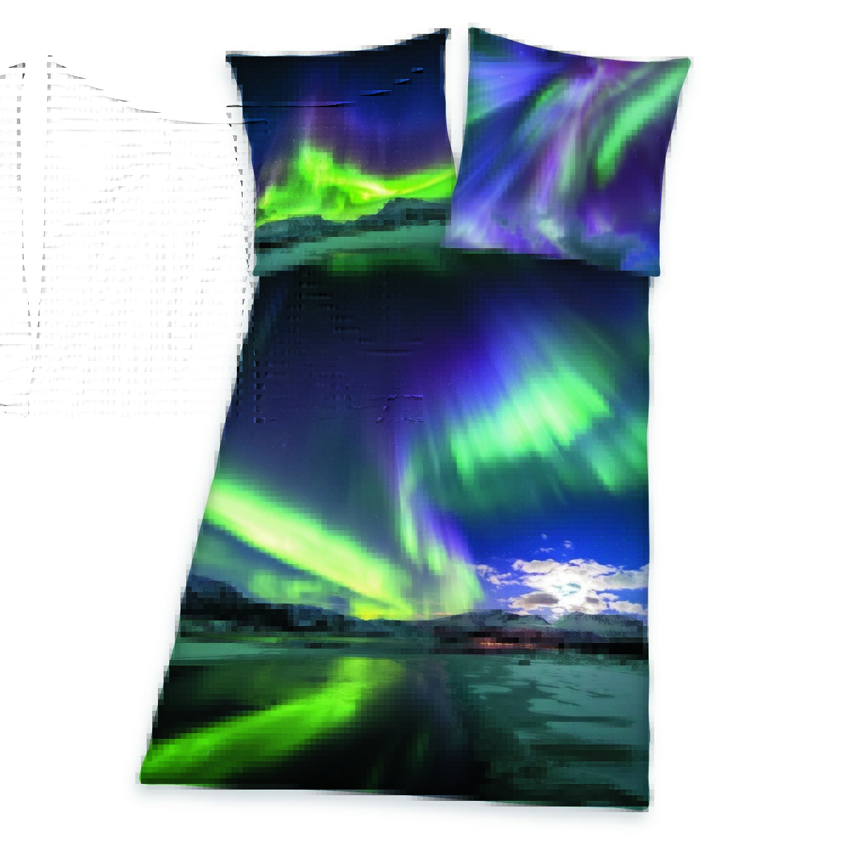 Herding Bavlnené obliečky Polárna žiara, 135 x 200 cm, 80 x 80 cm