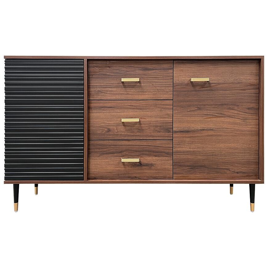 Komoda K1 148 Tmavý Orech /Čierna