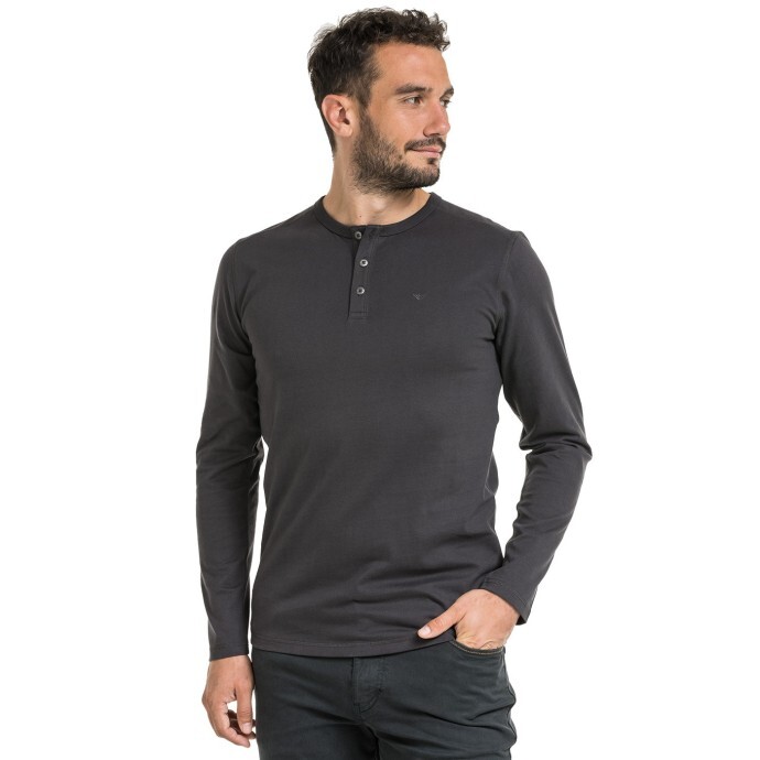 Bushman Pánske henley tričko Willber II, tmavošedé M