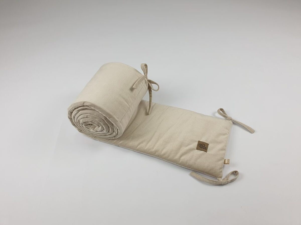 Ochranný mantinel do postieľky - béžová