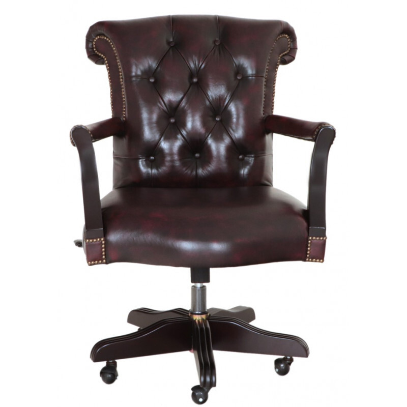 indickynabytok.sk - Kancelárska stolička Chesterfield Court z pravej hovädzej kože New Red