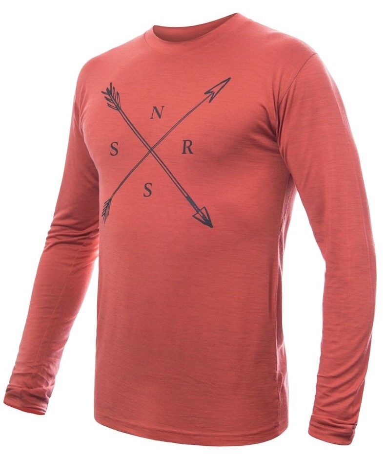 SENSOR MERINO ACTIVE SNSR pánske tričko dl.rukáv terracotta Veľkosť: M 8592837094533