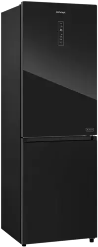 CONCEPT LK6460bc Voľne stojaca kombinovaná chladnička BLACK
