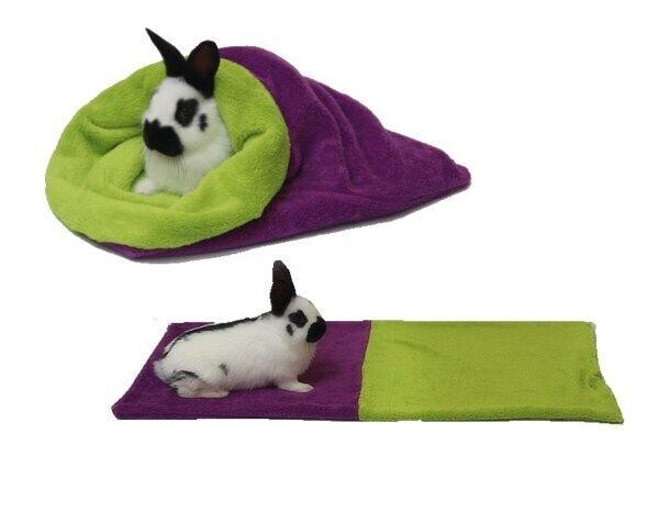 Marysa pelíšek 3v1 pro hlodavce, fialový/světle zelený