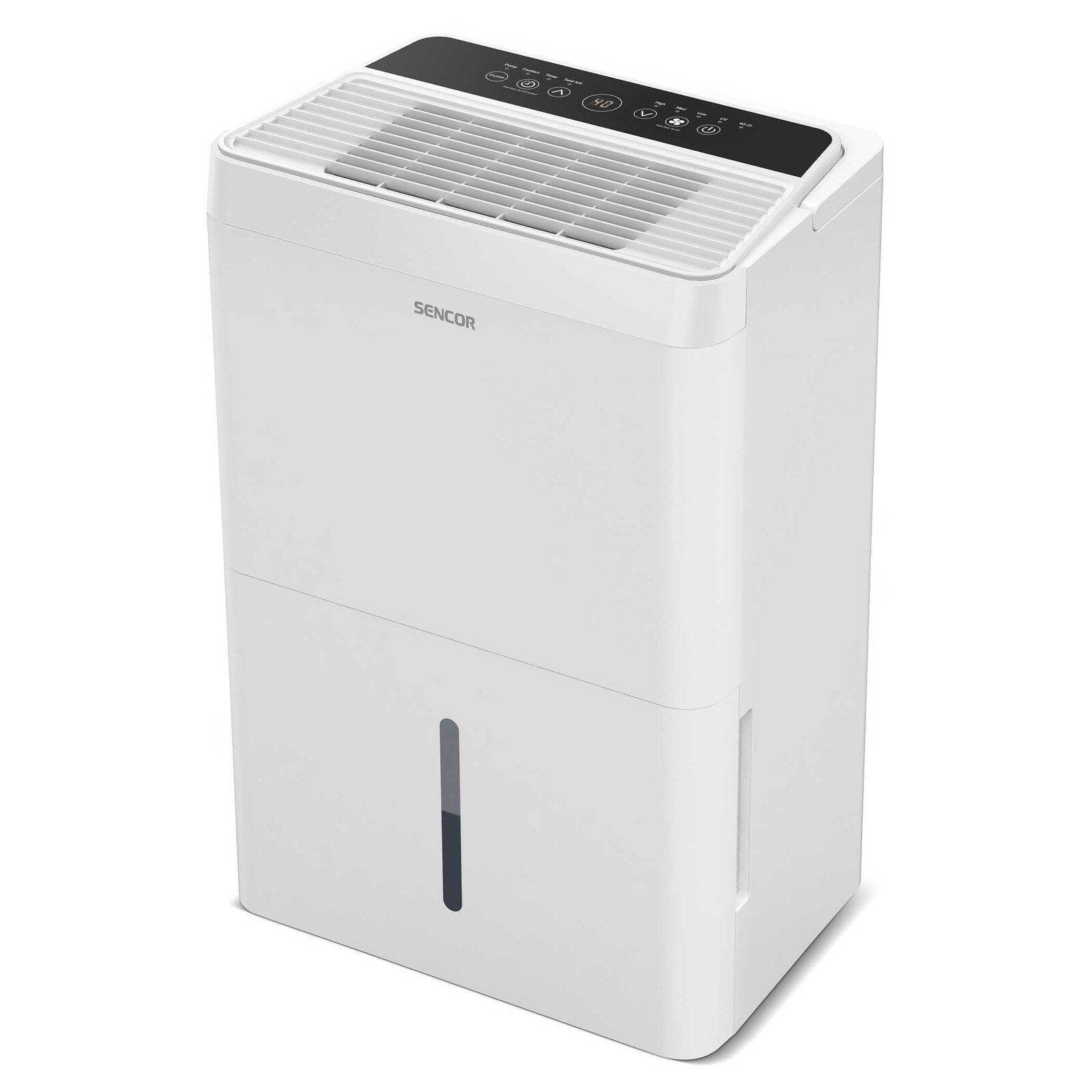 Sencor SDH 5020WH Mobilný odvlhčovač PumpIt 50l Wi-Fi 50 l/deň (30 °C, relatívna vlhkosť 80 %) 28 l/deň (27 °C, relatívna vlhkosť 60 %) Objem