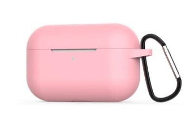 Silikónové púzdro pre Airpods Pro s karabínou - Ružová
