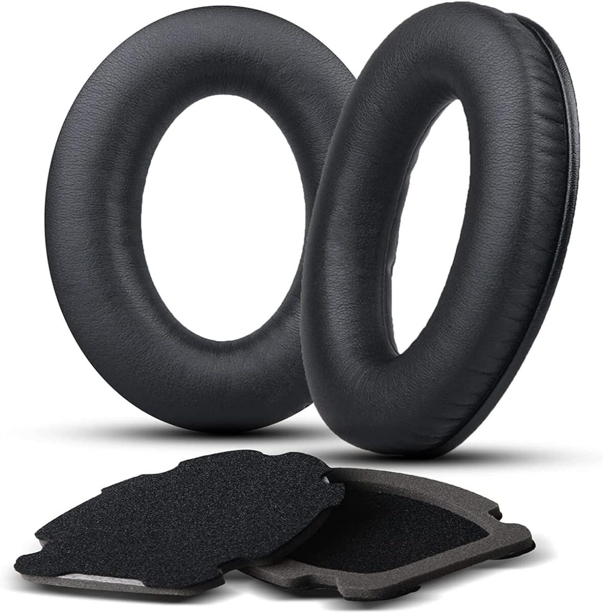 Náhradné náušníky pre slúchadlá Bose Aviation X, Aviation 10, Aviation 20 - čierne, kožené