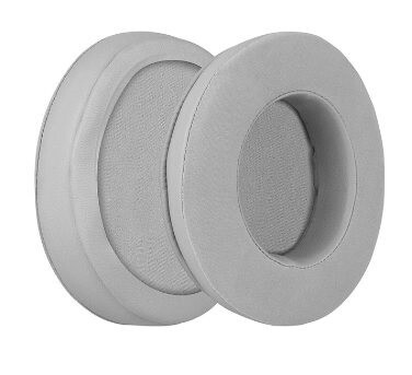 Náhradné náušníky pre slúchadlá Razer Nari a Kraken - Sivé, kožené neoprénové