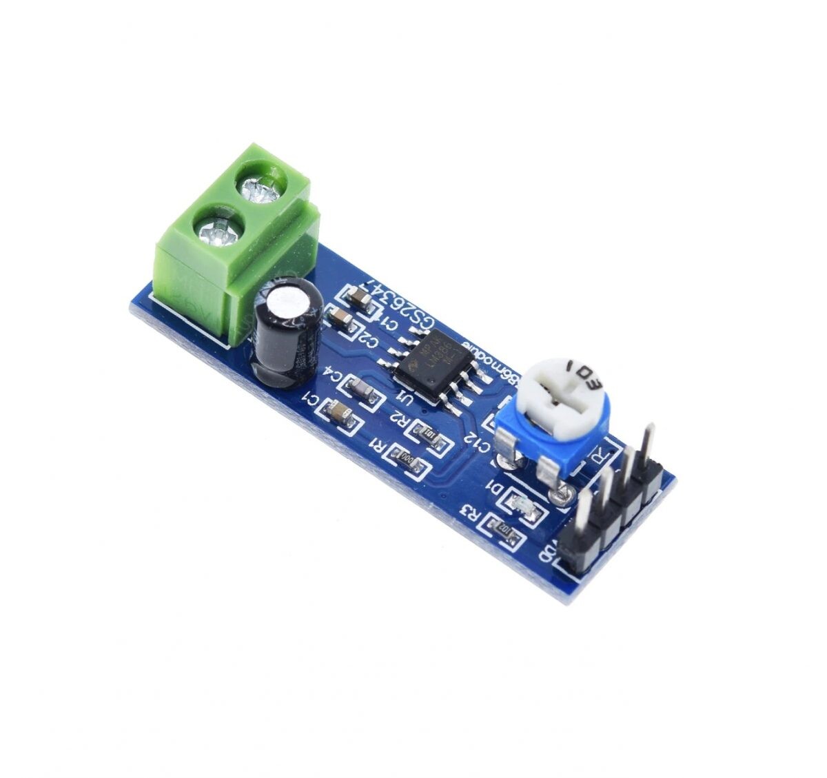 Mono audio zosilňovač, modul LM386 - 0,5W