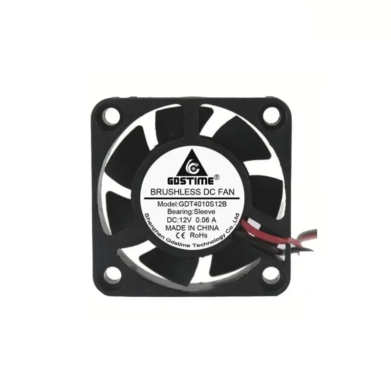 Ventilátor 40x40x10mm, XH2.54, 12V DC, 5500RPM