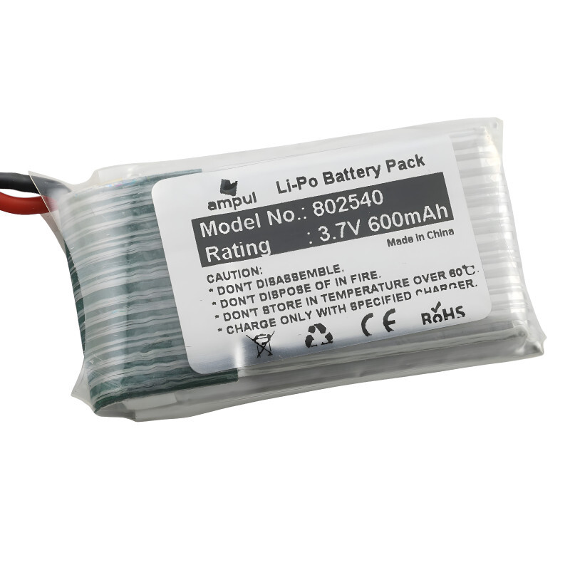 Li-Pol batéria 600mAh, 3.7V, 802540, 25C