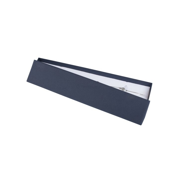 Papierová krabička na náramok alebo retiazku modrá BOX-001-BR