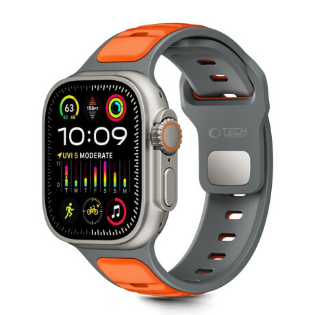 Tech-Protect Iconband Line remienok na Apple Watch 44/45/46/49mm, gray/orange