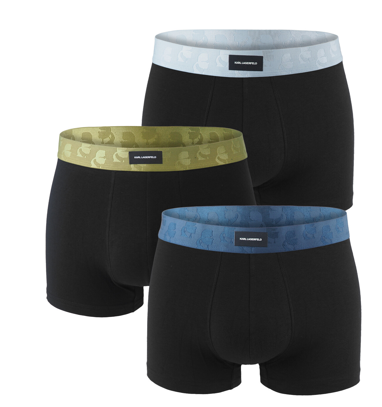 KARL LAGERFELD - boxerky 3PACK organic cotton signature KARL LAGERFELD logo midnight color