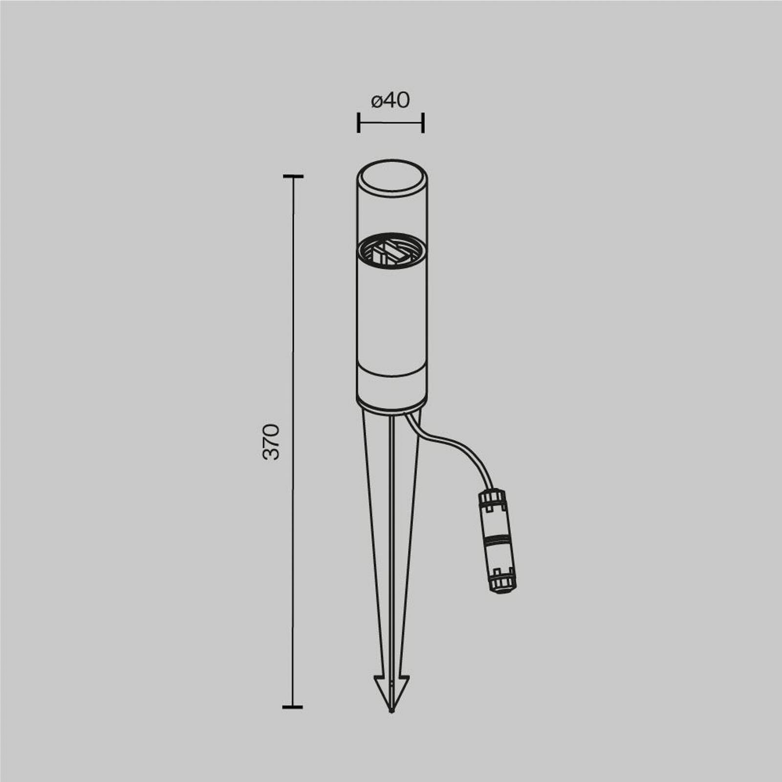 Záhradné svietidlo GLIDE, grafitové, výška 37 cm, IP54, G9