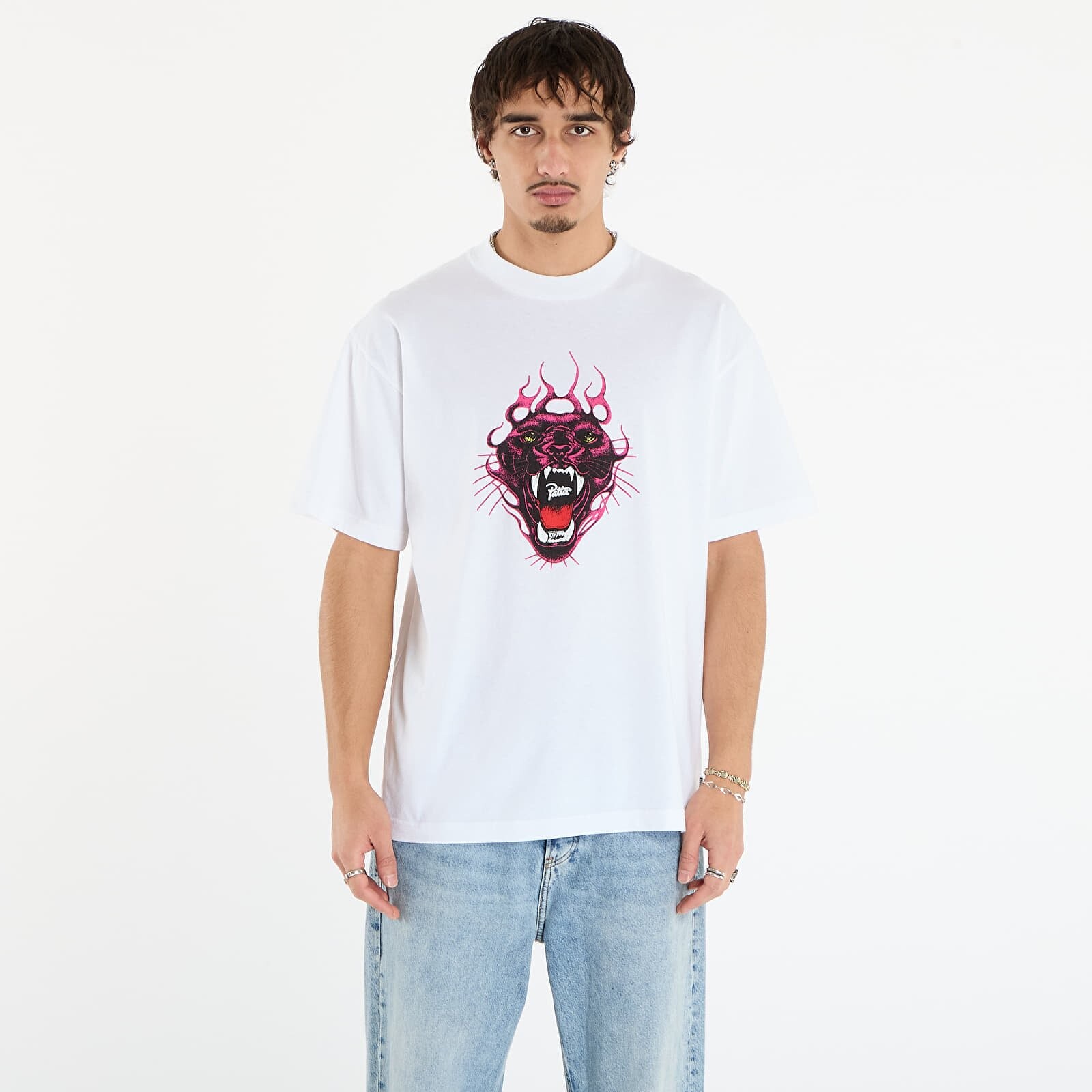 Tričko Patta Fire Panther T-Shirt UNISEX White XS
