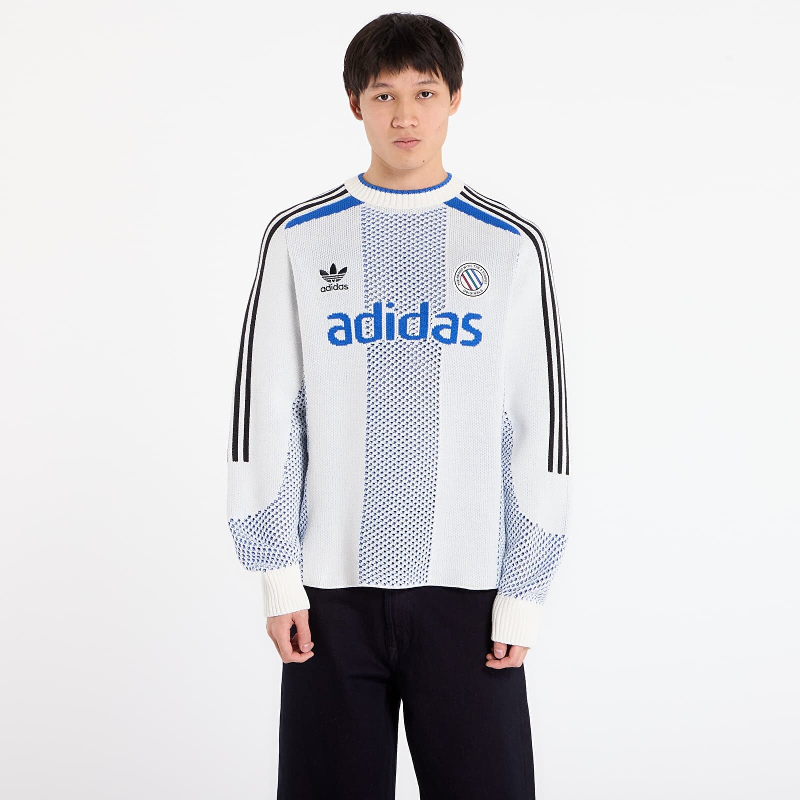 Sveter adidas Adicolor Blokecore Longsleeves Light Weight Pullover UNISEX White M