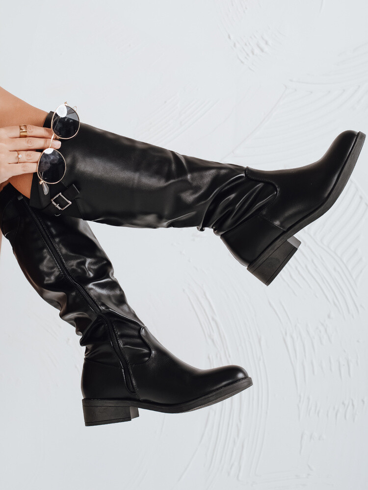 Kozaki damskie czarne Dstreet