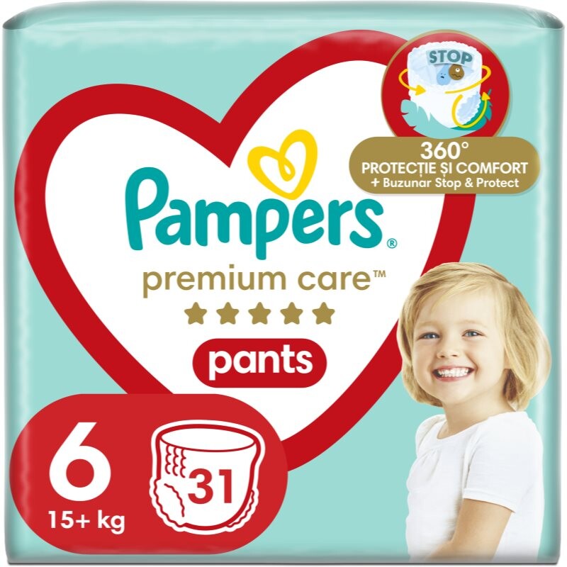 Pampers Premium Care Pants Size 6 jednorazové plienkové nohavičky 13 - 19 kg 31 ks