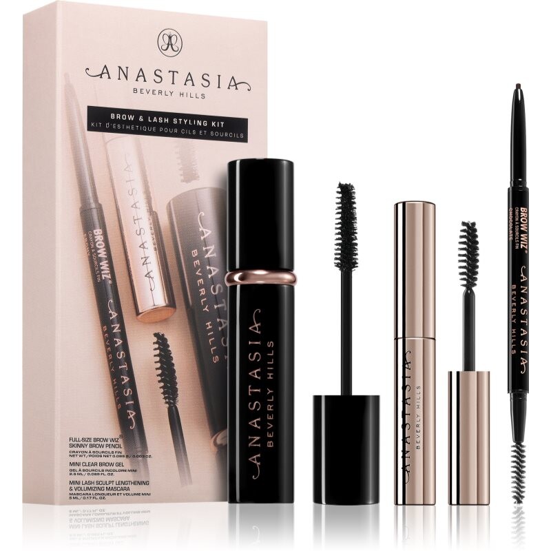 Anastasia Beverly Hills Brow & Lash Styling Kit darčeková sada na oči a obočie odtieň Dark Brown