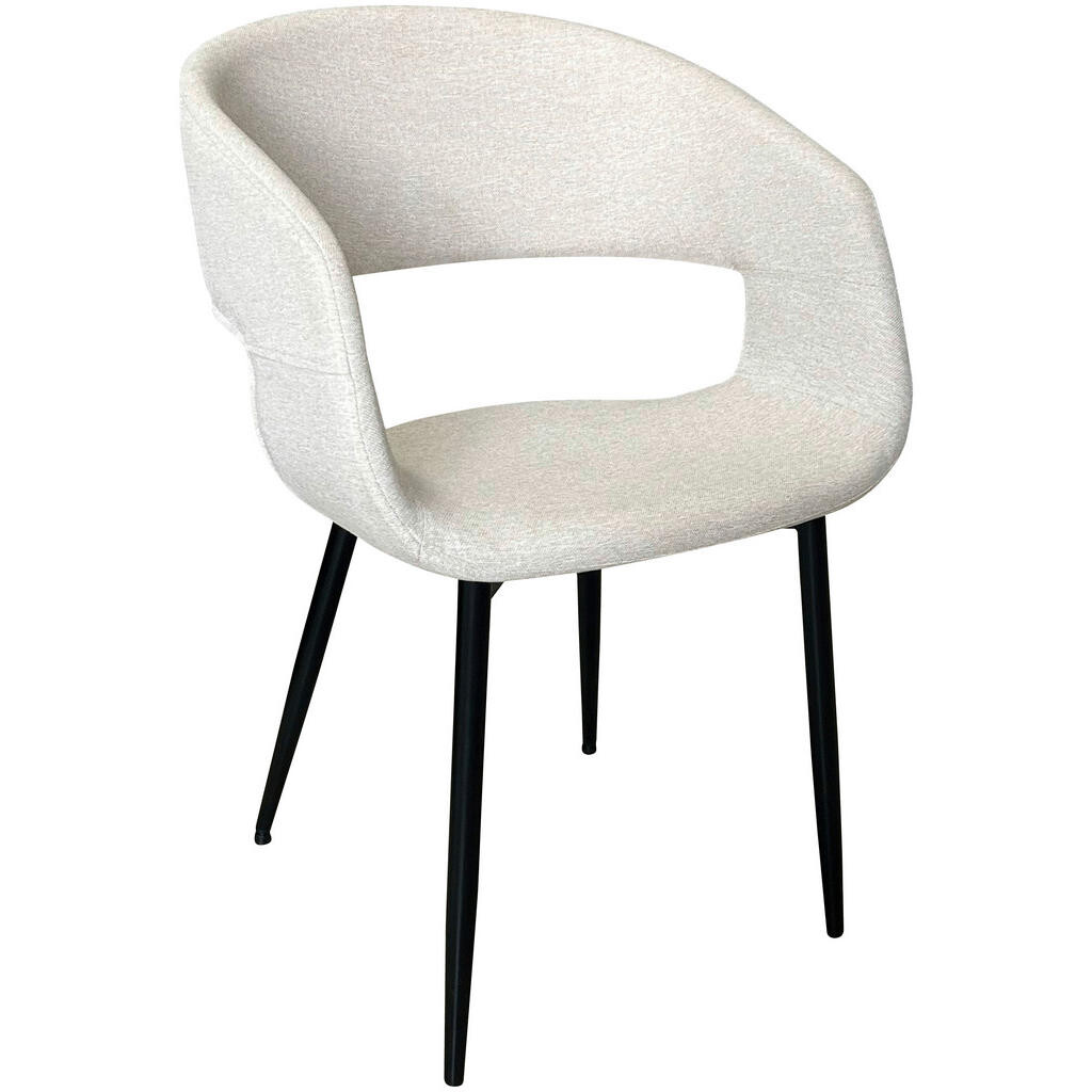 Boxxx STOLIČKA S PODRÚČKAMI, oceľ, tkaná textília, béžová