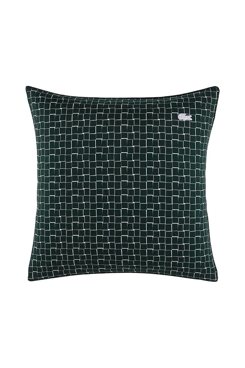 Bavlnená obliečka na vankúš Lacoste L BLOCK Vert 65 x 65 cm zelená farba