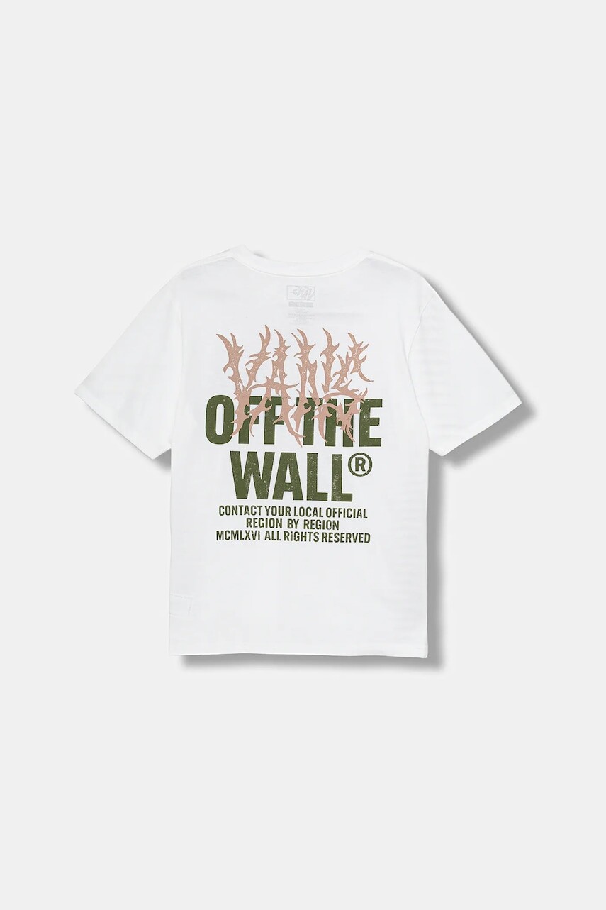 Detské tričko Vans Metal Wall SS biela farba, s potlačou, VN000R03WHT1